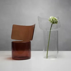 Riflessi Vaso basso in ambra
