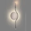 Rising Sun V Specchio da parete con finitura nera e grigia