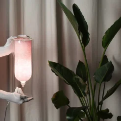 Rocklumìna Lampada da tavolo sferica XXS rosa