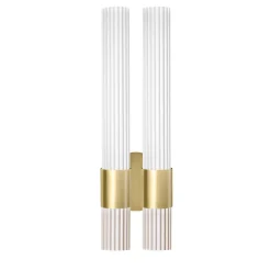 Sbarlusc Doppia applique in ottone e vetro