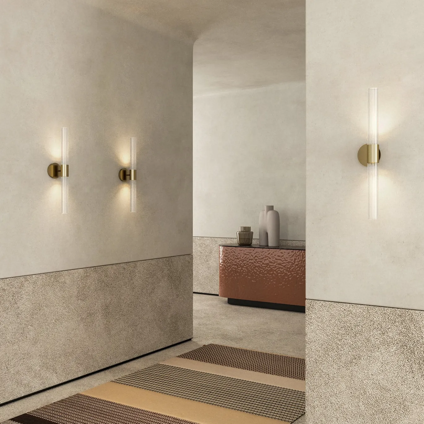 Sbàrlusc Grande Applique trasparente e dorata