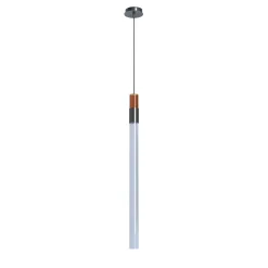 Sbàrlusc Lampada a Sospensione in Vetro Ambra e Ottone Gunmetal di Isacco Brioschi