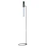 Sbàrlusc Lampada da Terra in Vetro Blu Teal e Ottone Gunmetal di Isacco Brioschi