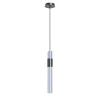 Sbàrlusc Mini Lampada a Sospensione in Vetro Trasparente e Ottone Gunmetal di Isacco Brioschi