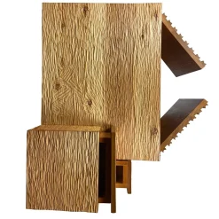 Scolpizio Credenza Asimmetrica in Rovere e Larice