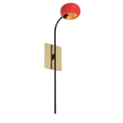 Sconce B'Tulip Rosso e Foglia d'Oro