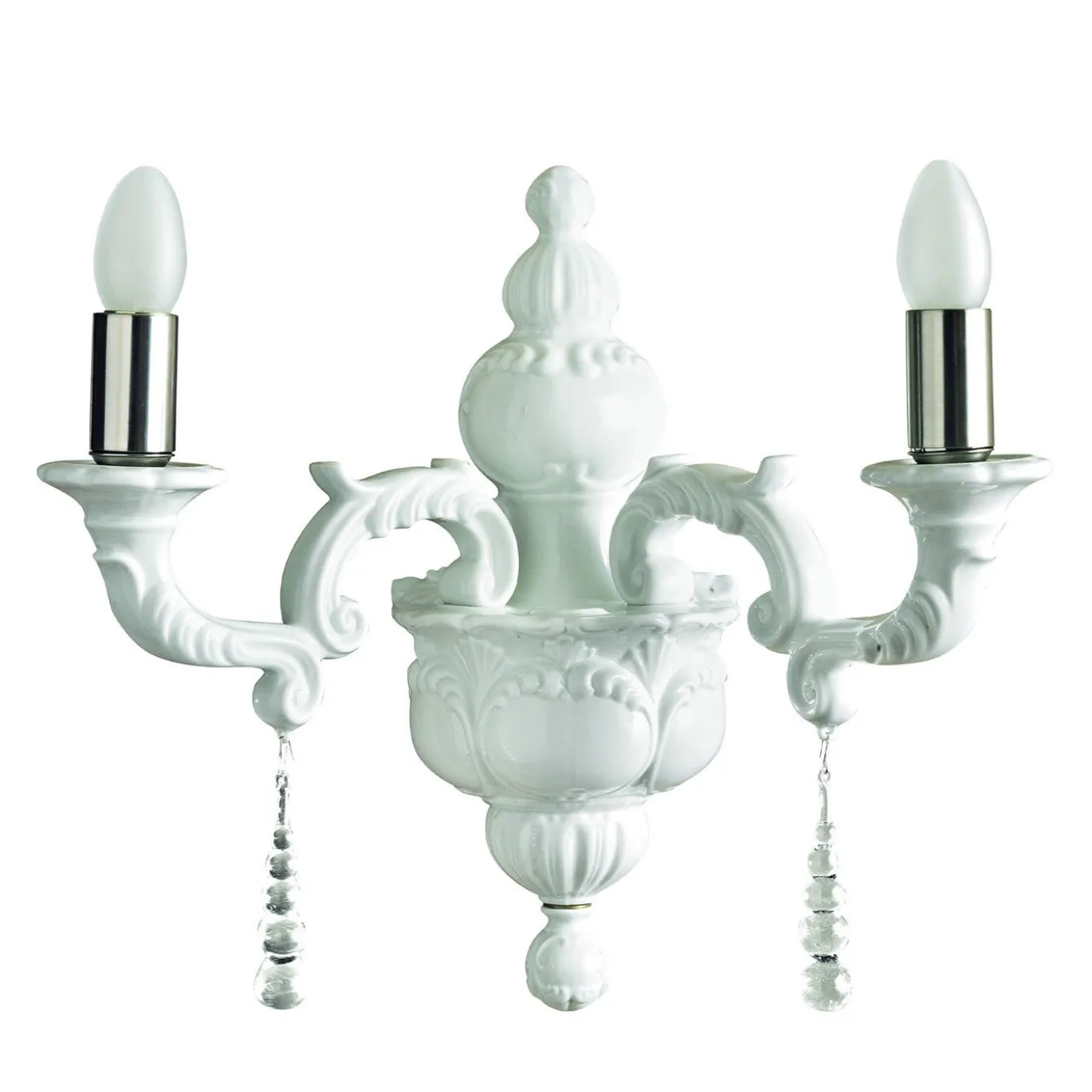 Sconce Capodimonte a 2 luci bianche
