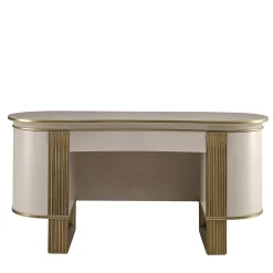 Scrivania bianca e oro