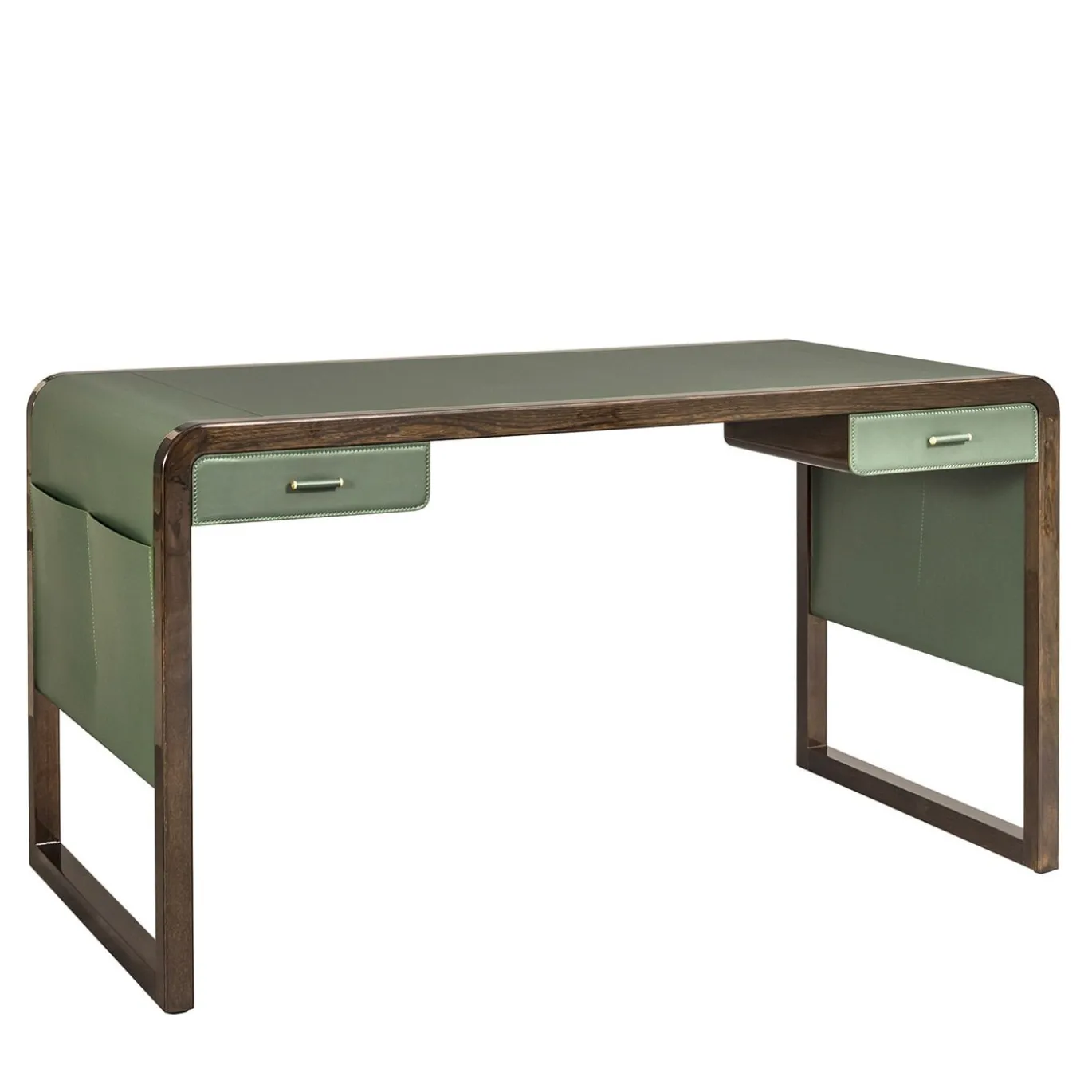 Scrivania Jolie in Pelle Verde