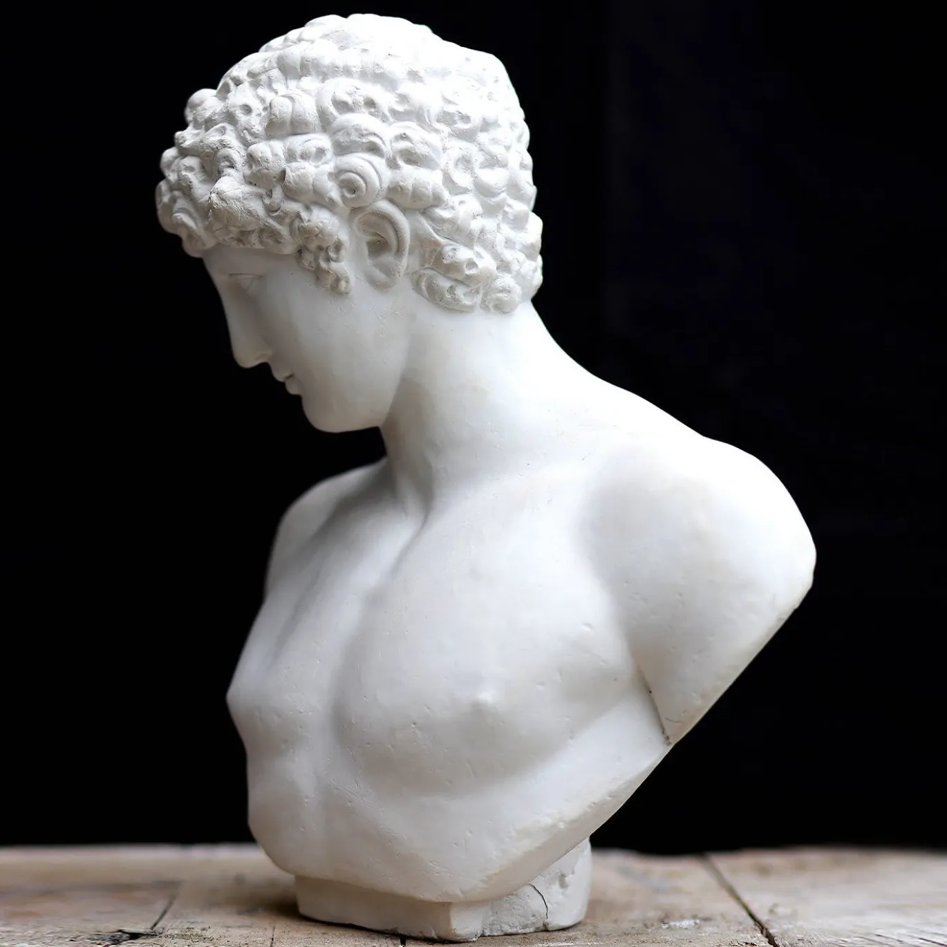 Scultura Antinoo in Gesso Bianco