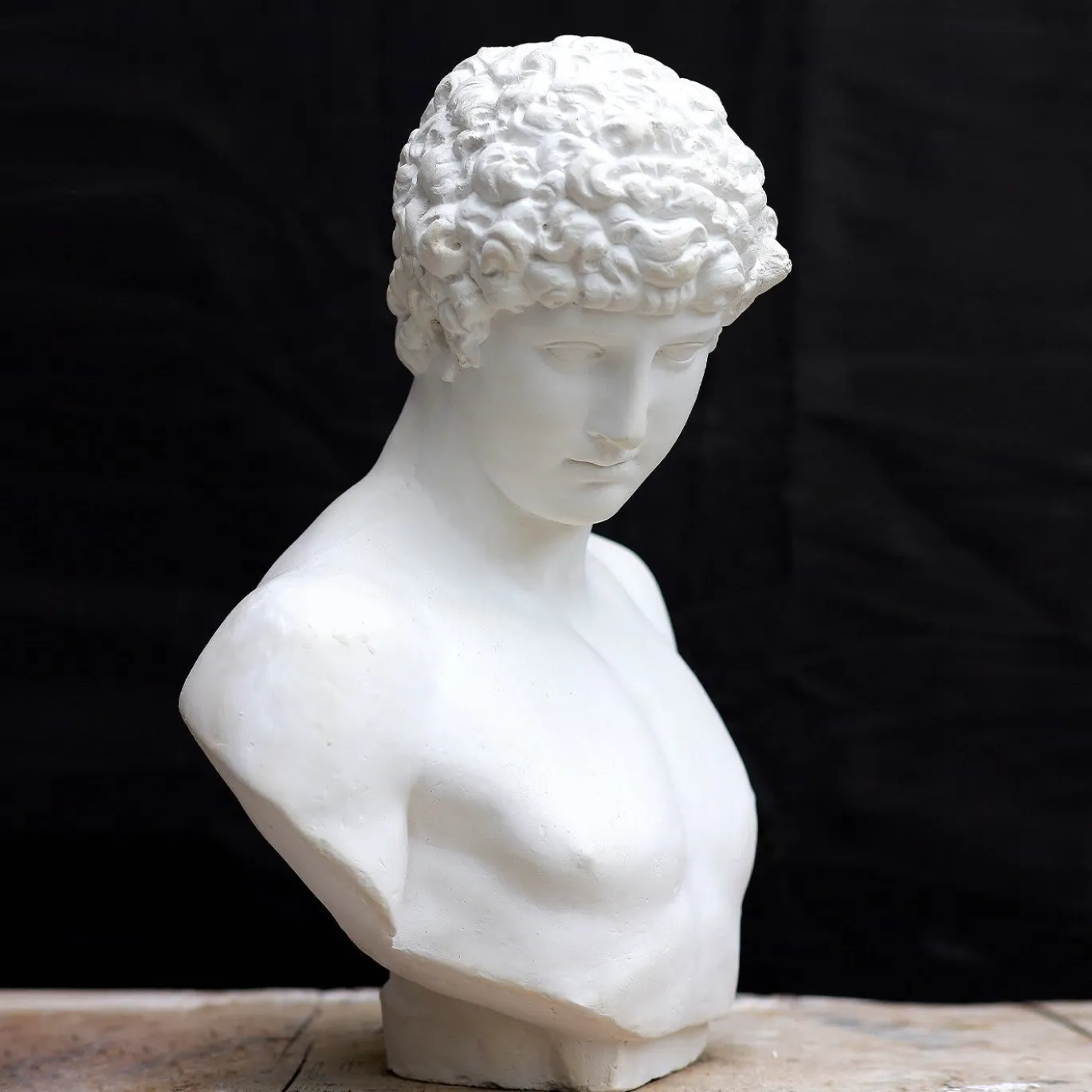Scultura Antinoo in Gesso Bianco
