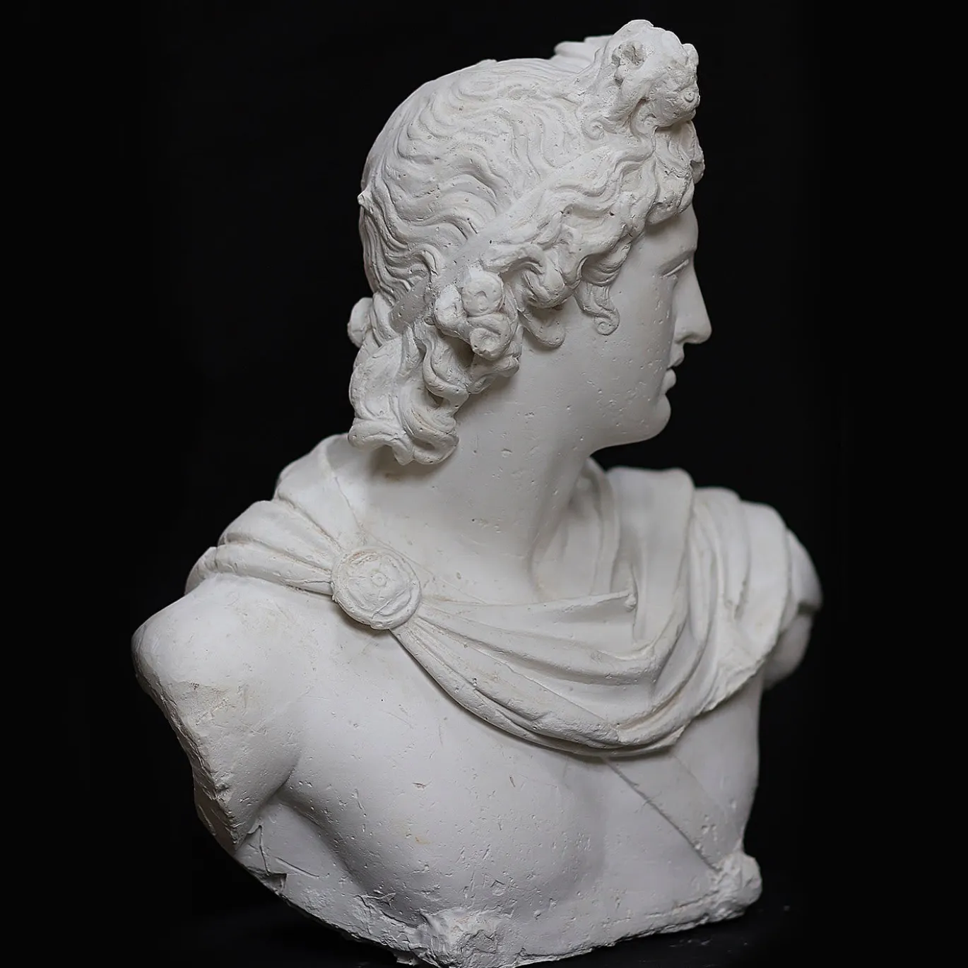 Scultura Apollo del Belvedere in Gesso Bianco