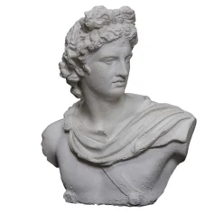 Scultura Apollo del Belvedere in Gesso Bianco