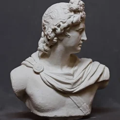 Scultura Apollo del Belvedere in Gesso Bianco
