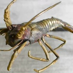 Scultura Aragosta in Ottone