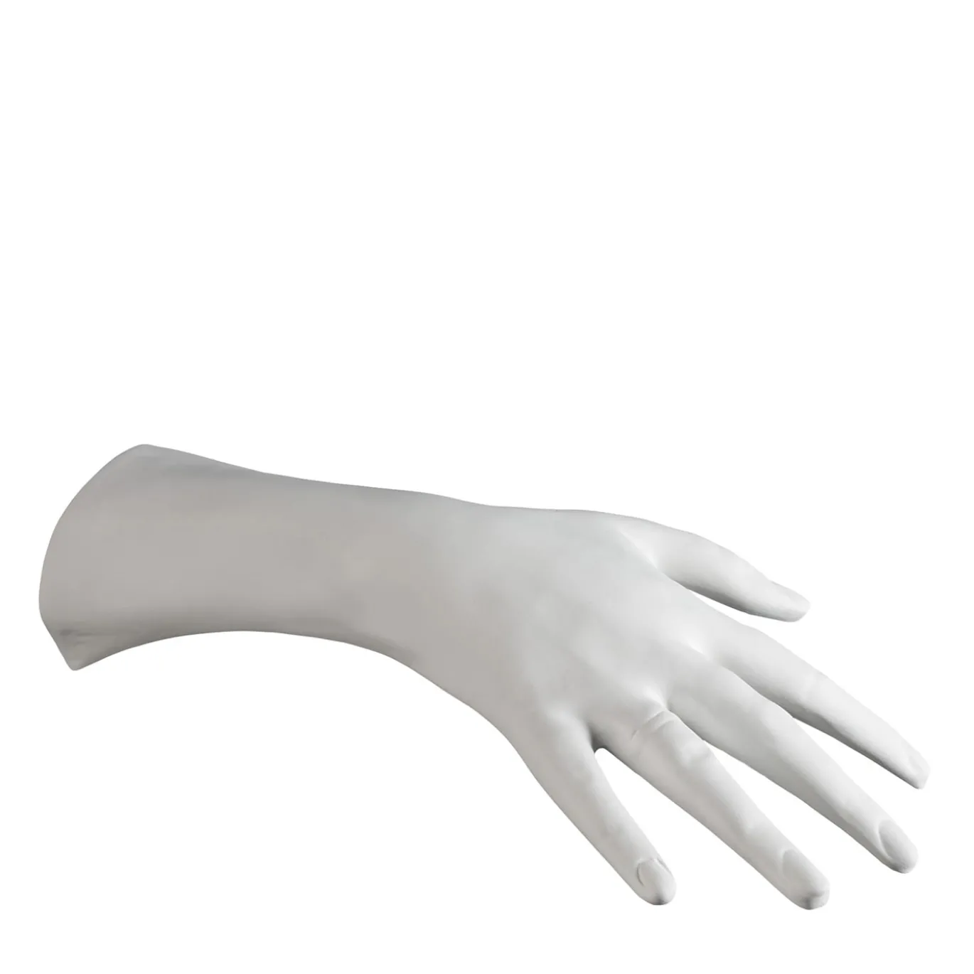 Scultura bianca a forma di mano Mano Destra