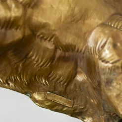Scultura Bisonte Grande in Ottone