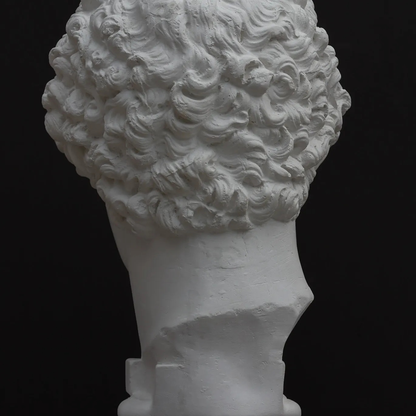 Scultura Busto di Antinoo in Gesso Bianco