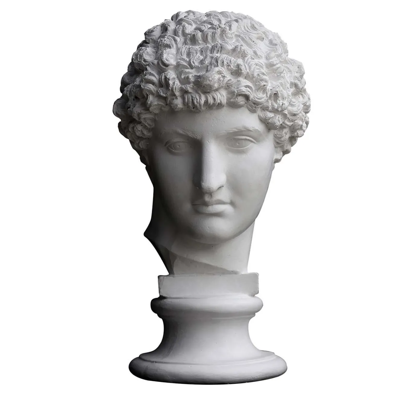 Scultura Busto di Antinoo in Gesso Bianco