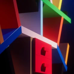 Scultura Carlton Miniatura Memphis in Legno di Ettore Sottsass