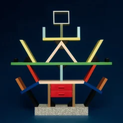 Scultura Carlton Miniatura Memphis in Legno di Ettore Sottsass