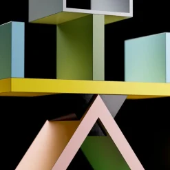 Scultura Carlton Miniatura Memphis in Legno di Ettore Sottsass