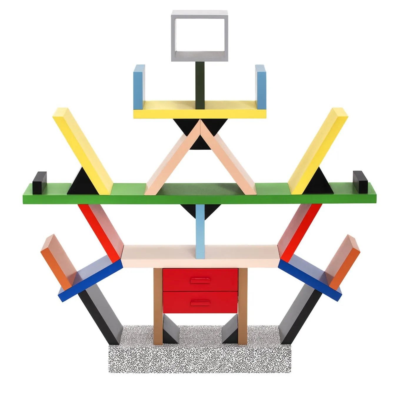 Scultura Carlton Miniatura Memphis in Legno di Ettore Sottsass