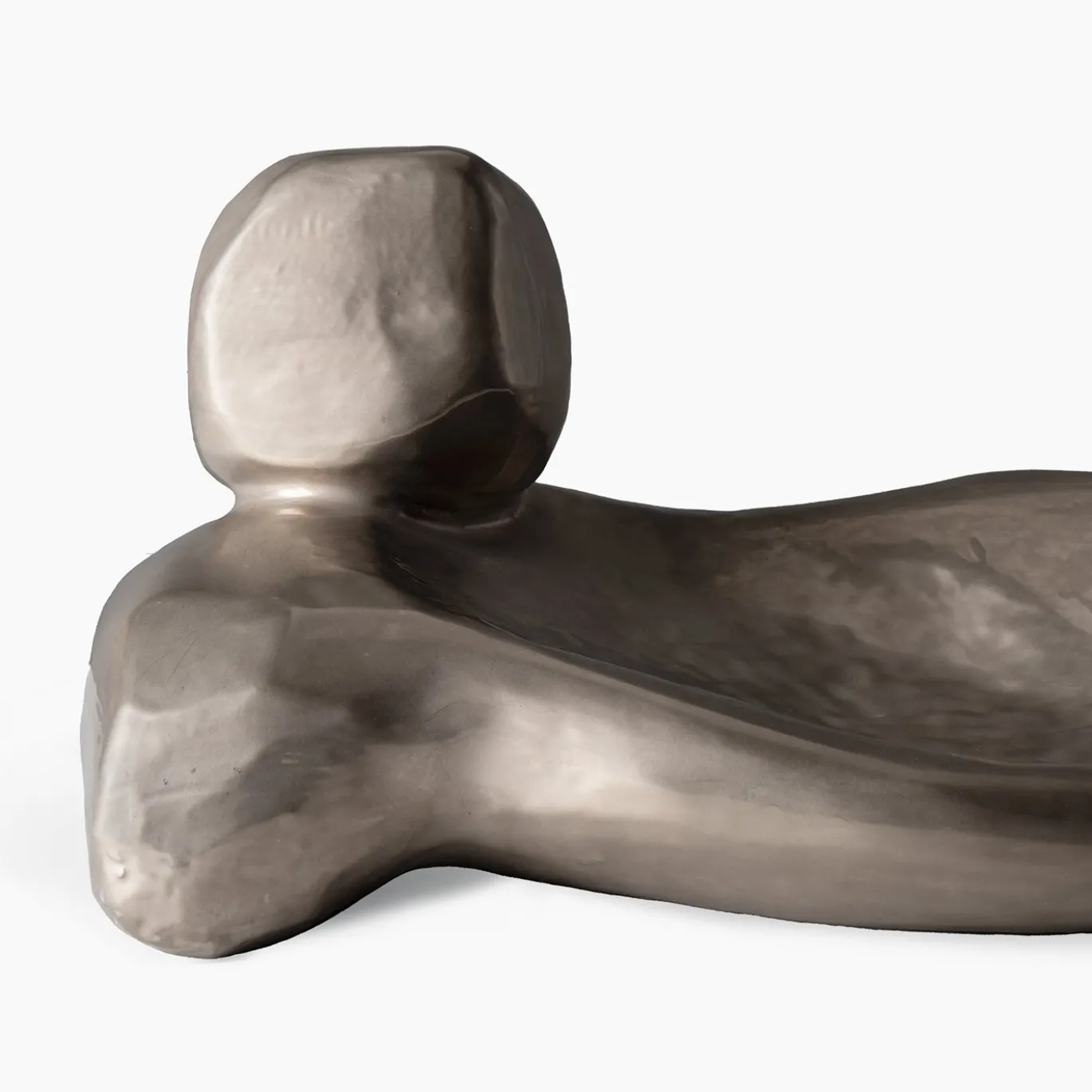 Scultura Centrotavola Media in Ceramica Argento