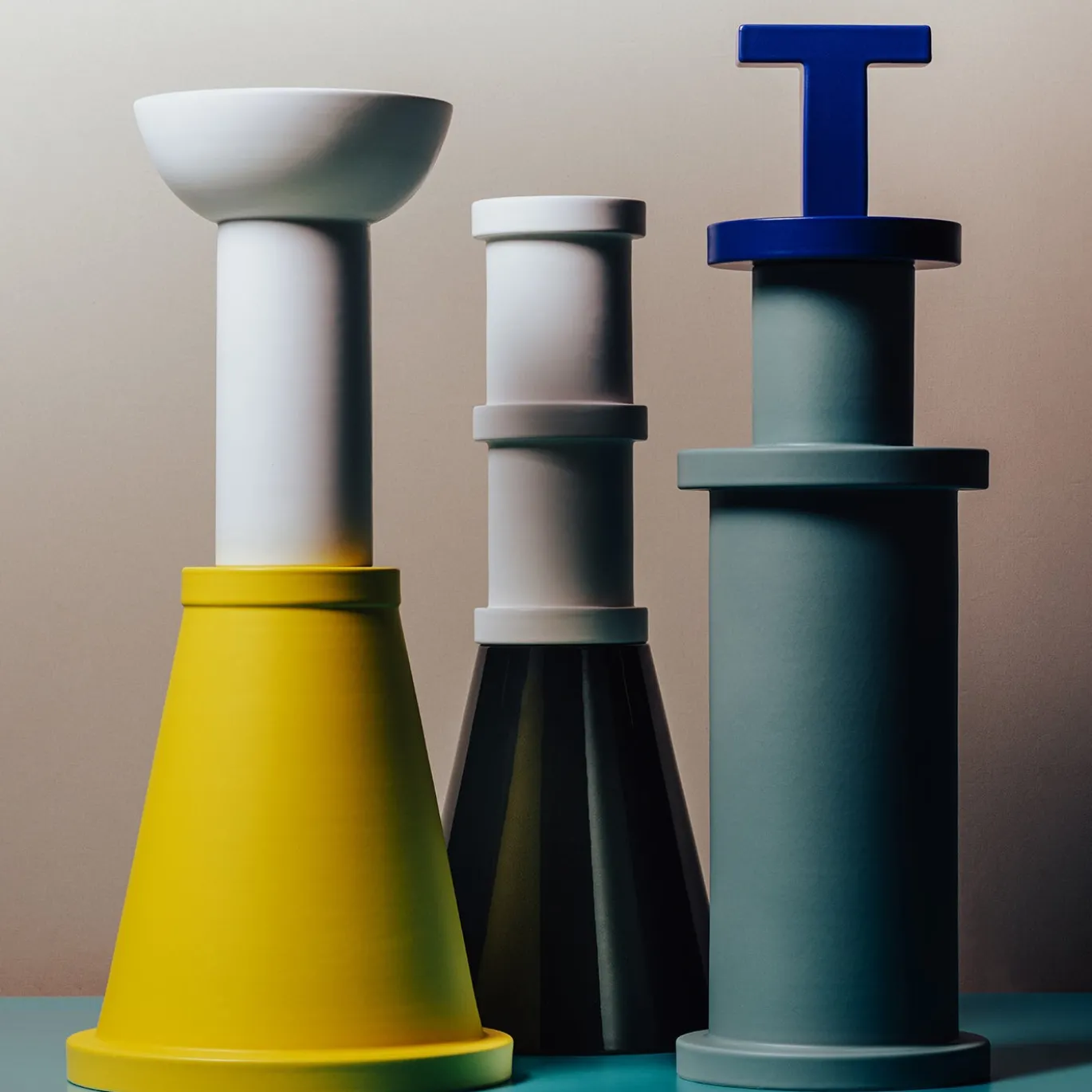 Scultura Ceramica Decorativa Totem di Nathalie Du Pasquier