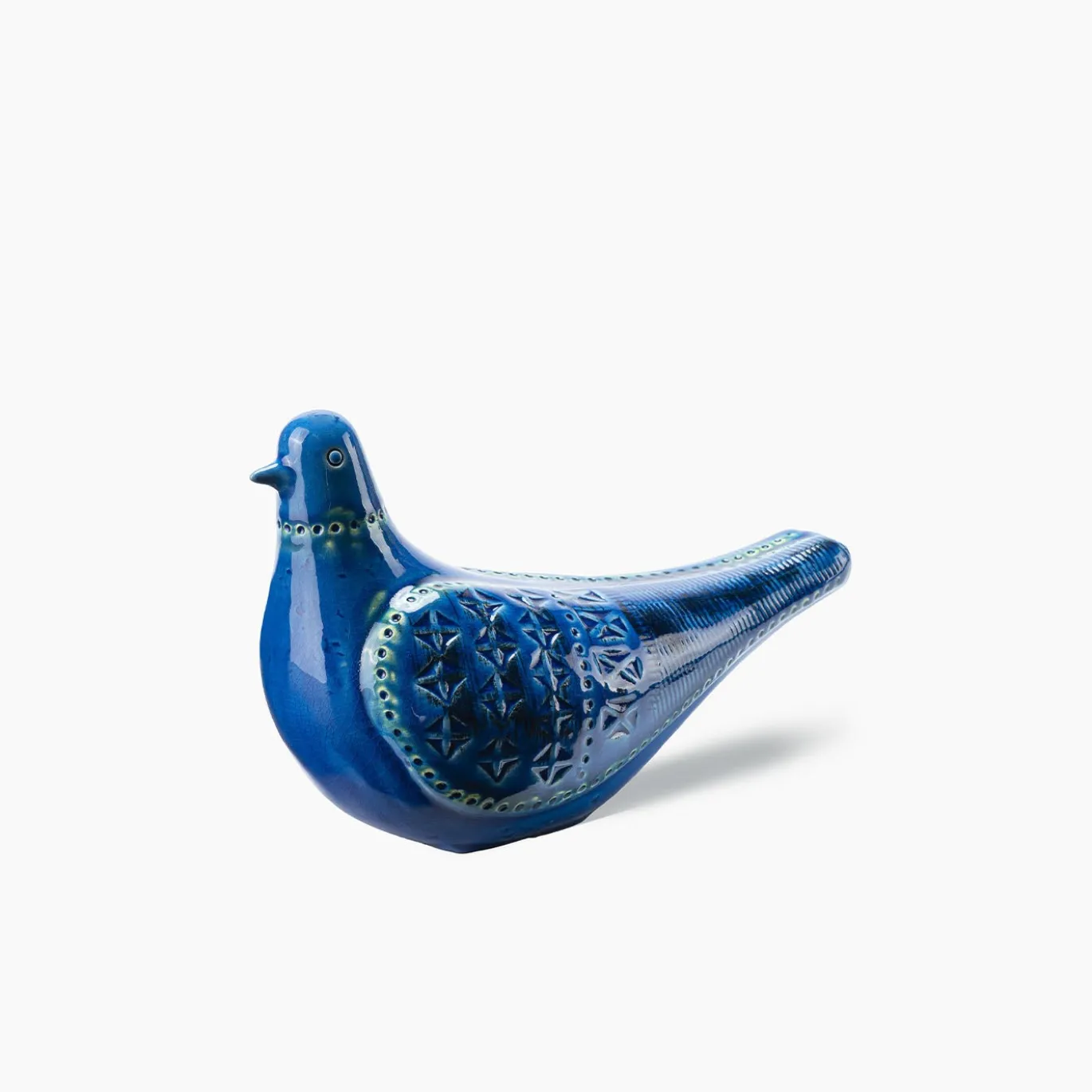 Scultura Colomba Blu in Ceramica di Aldo Londi