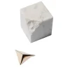 Scultura cubica in marmo di Carrara Colpo Da Maestro Fusione