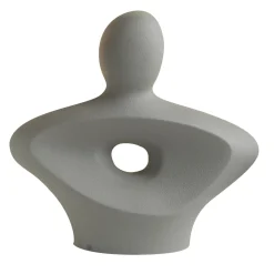 Scultura decorativa Alma in porcellana grigia
