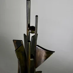 Scultura decorativa astratta Gear in ferro di Lorenzo Quadalti