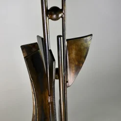 Scultura decorativa astratta Gear in ferro di Lorenzo Quadalti