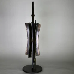 Scultura decorativa astratta Gear in ferro di Lorenzo Quadalti