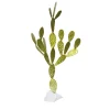 Scultura decorativa cactus regina in alluminio giallo