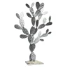 Scultura decorativa Cactus Viva Famiglia in alluminio naturale
