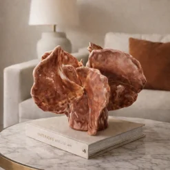 Scultura decorativa Desert Bloom in ceramica smaltata
