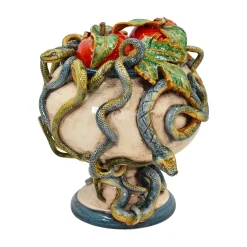 Scultura Decorativa Eden in Maiolica Siciliana
