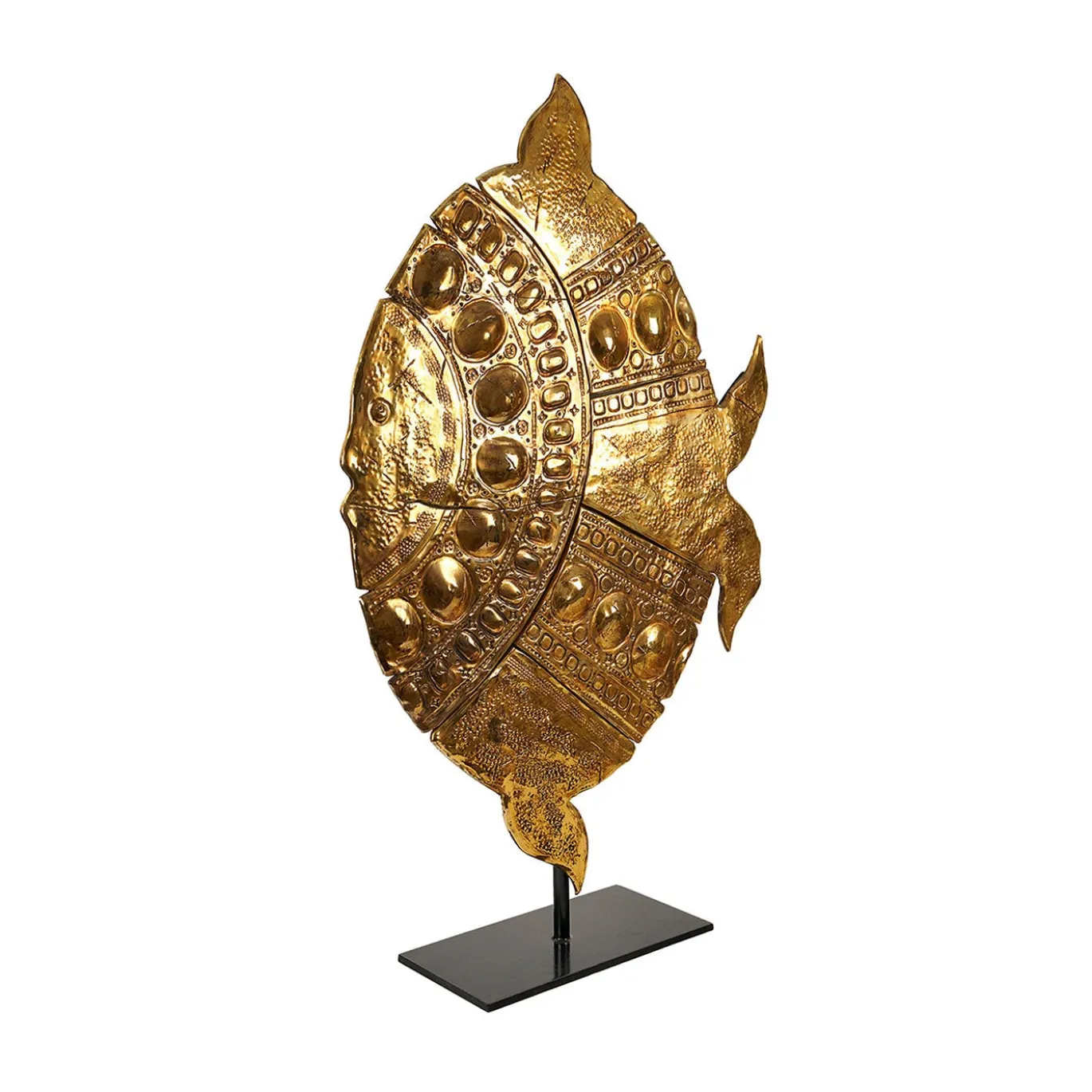 Scultura Decorativa Oris in Ceramica Oro di Gabriele Mengoni
