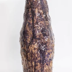 Scultura decorativa Pastiche grande in terracotta smaltata viola4
