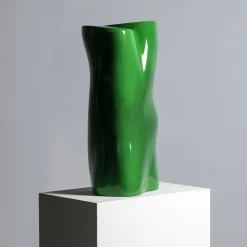 Scultura di busto femminile verde