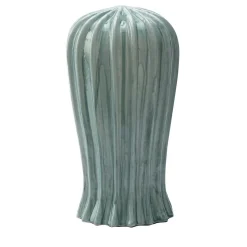 Scultura di cactus alta di colore azzurro