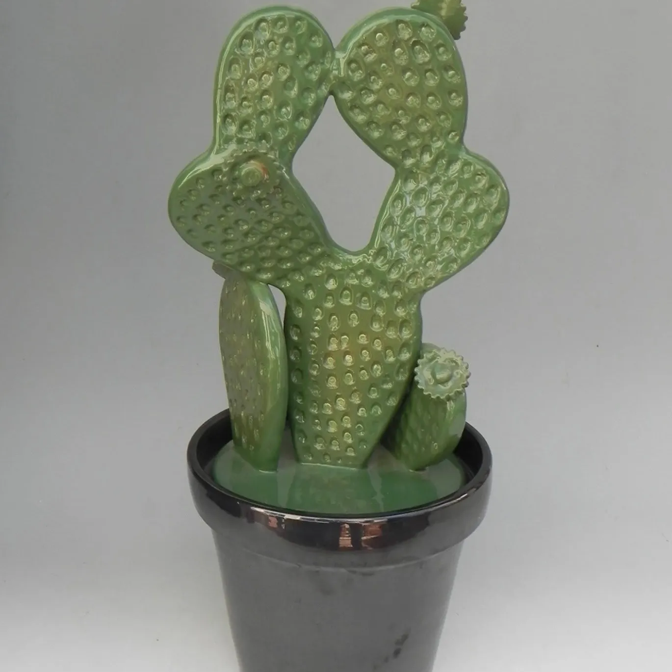 Scultura di cactus in ceramica di Tullio Mazzotti in via Gutierrez