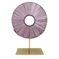 Scultura di cristallo rosa occhio