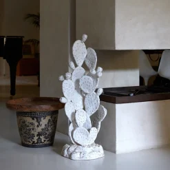 Scultura di fico d'India bianco