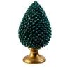 Scultura di pigna verde e oro La Grande Madre