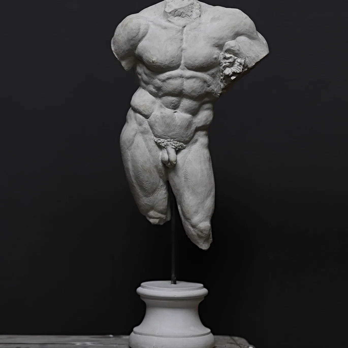 Scultura Ercole Farnese in Gesso Bianco