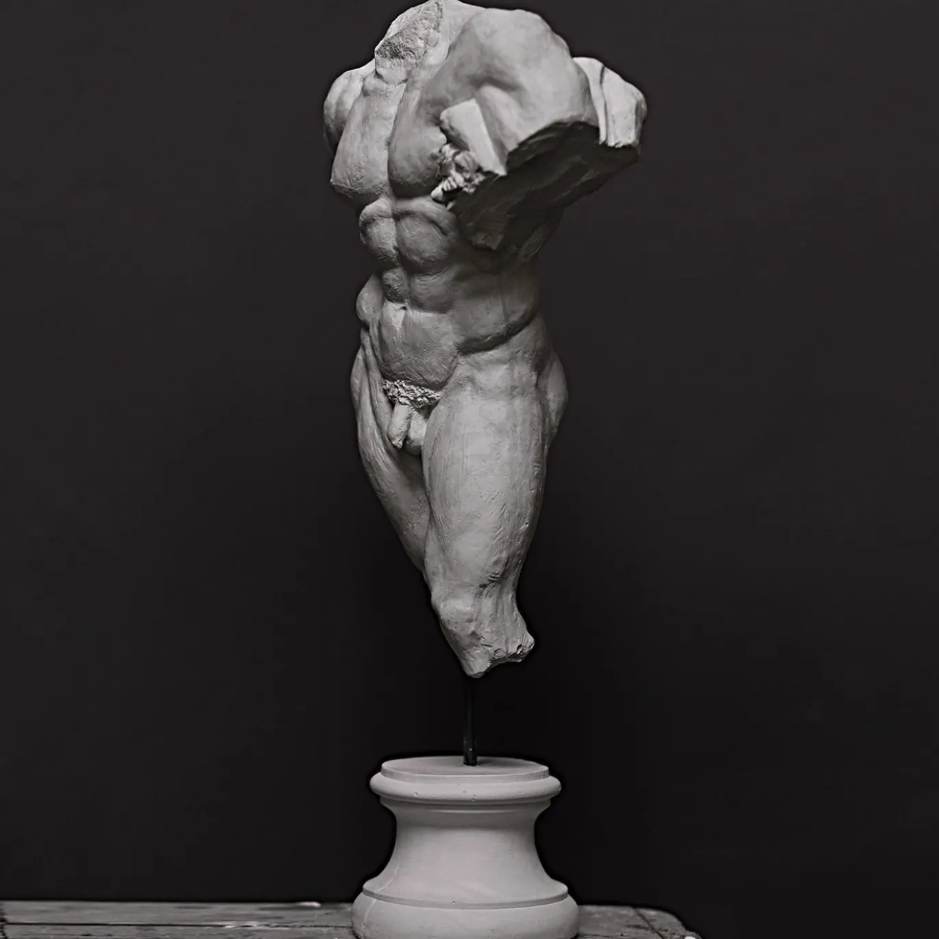 Scultura Ercole Farnese in Gesso Bianco
