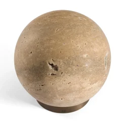 Scultura Fermacarte Gravity Zodiac Cancro - Luna in Travertino Rosa